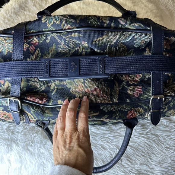 Vintage Jordache Floral Tapestry Duffel Eclectic Grandpa Cottagecore Weekender - Picture 6 of 16